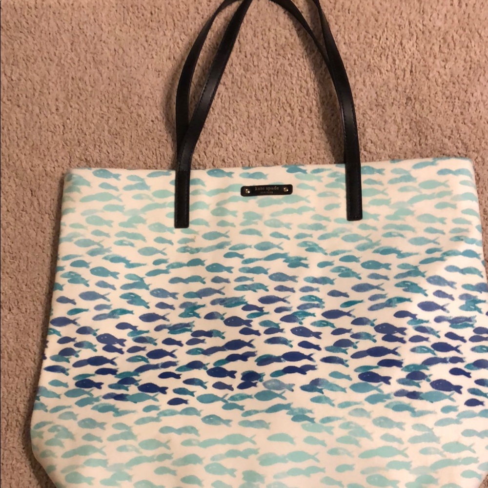 Kate Spade Blue and White Ombré Tote